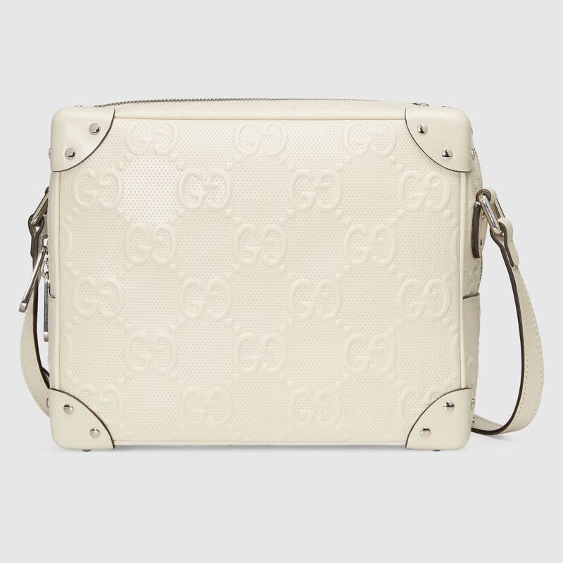 Gucci GG Embossed Shoulder Bag 626363 White